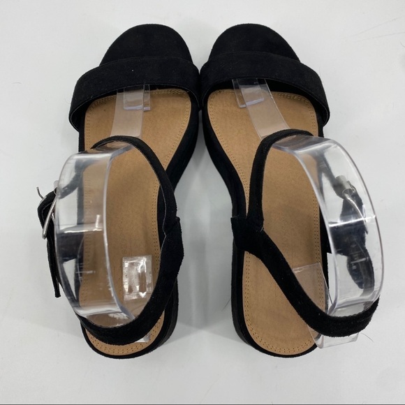 ASOS black platform ankle wrap sandal 6/8 - Picture 6 of 10